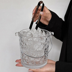 Seau à glace portable en verre Harmonious Home, petit refroidisseur à vin de style européen pour bar à domicile, KTV, fête, vin glacé - Product Image 4