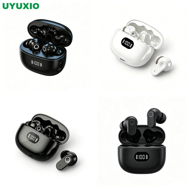 TWS Wireless Earphones Music Headphones with HiFi Sound ENC Mic LED Display Case Quick Auto Pairing for Phones Tablets Laptops