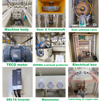 Machine de poinçonnage pneumatique de haute précision à double manivelle de type C, classe JIS I, à économie d'énergie, directement de l'usine, avec des performances stables