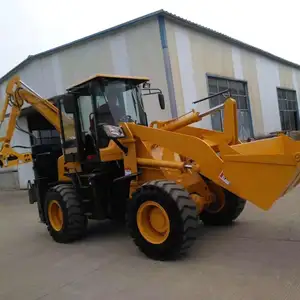 Backhoe Loader Máy Kéo Với Kết Thúc Trước Bộ Nạp Và Backhoe