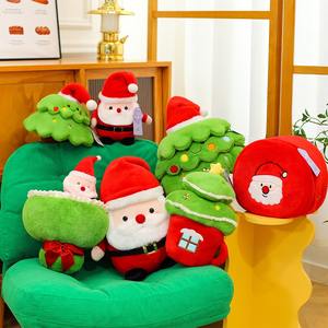 Juguetes de Peluche de la <span class=keywords><strong>Serie</strong></span> Navideña para Regalo del Festival 2026, Muñeco de Papá Noel, Almohada de Árbol de Navidad, Muñeco de Peluche de Algodón PP - Product Image 2