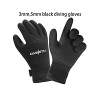 Sarung Tangan Selam & Surfing DIVESTAR 3mm 5mm Neoprene Anti Air Kamuflase Hitam Termal Anti Selip Fleksibel untuk Pria Wanita