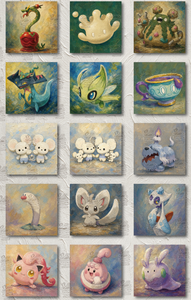 Collection YQ en gros : Aimants de réfrigérateur 3D gaufrés à texture papier, thème Pokémon, Fan Art, pour jeux de collection, Premium, mignons - Product Image 6
