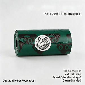 Bolsas para excremento de perro y gato LESI, biodegradables, duraderas, con opciones de fragancia (<span class=keywords><strong>Coco</strong></span>/Manzana Verde/Sin aroma), perforación de fácil rotura, resistentes - Product Image 1