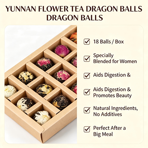Yunnan Handmade Blooming Flower <strong>Tea</strong> Dragon Balls, 18pcs Natural <strong>Herbal</strong> <strong>Tea</strong> <strong>Gift</strong> <strong>Set</strong> for Women's Health and Beauty - Product Image 3