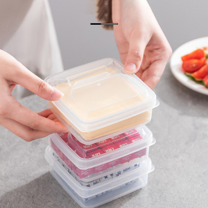 Contenedor de almacenamiento de alimentos de plástico, herramienta de almacenamiento de cocina, juego de caja de conservación de queso de grado alimenticio con tapas - Product Image 5