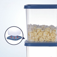 Bocaux en plastique polyvalents de qualité alimentaire, empilables, pour le rangement de cuisine, bacs écologiques pour garde-manger, pour grains de café, fruits secs