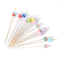 Bâtons de bambou en résine carrée de couleur Custom12cm Mini sandwich jetable brochette de nourriture dîner