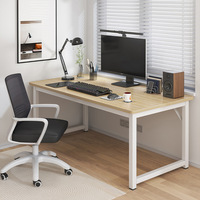 Bureau d'ordinateur modulaire en bois blanc moderne et simple pour la maison, le bureau, les étudiants, la salle de conférence