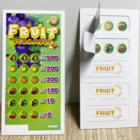 High Quality Custom Christmas Pull Tab Lottery Tickets Printing Tear Off Open Card Lottery Tickets