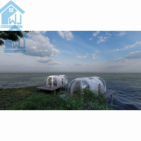 Vente chaude Transparent Dôme Tente Bubble-Style Polycarbonate Ciel Étoilé Chambre pour Hôtel Camping En Aluminium En Plastique Cadre Balcon