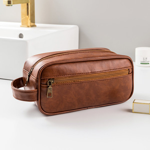 Trousse de Toilette de Voyage en Similicuir PU pour Homme, Sac de <span class=keywords><strong>Rasage</strong></span> Cosmétique Dopp <span class=keywords><strong>Kit</strong></span> - Product Image 3