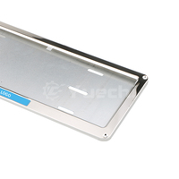 Cadre de plaque d'immatriculation en acier inoxydable de haute qualité, norme eu, avec Logo