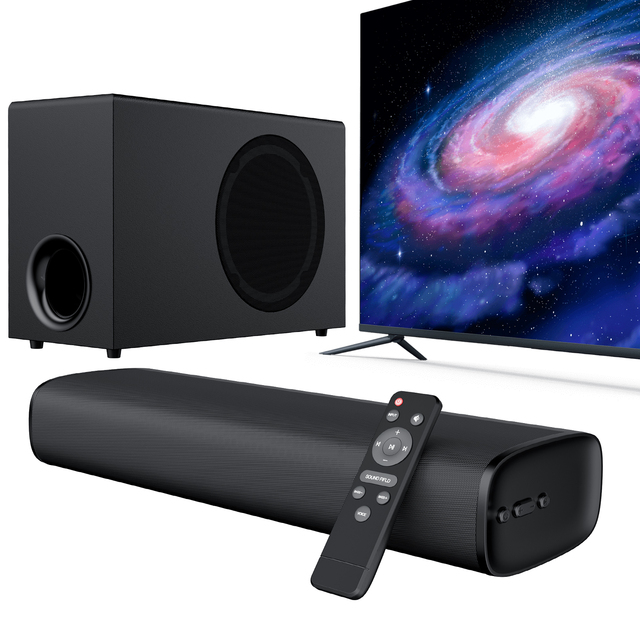 110W TV Soundbar with Subwoofer Home Theater System Sound bar for TV Wireless Speaker with ARC/OPT/AUX/BT Connections