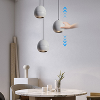 Luminaire suspendu ovale en aluminium réglable, long lustre avec LED à intensité variable pour chambre à coucher, salon, salle à manger