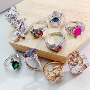 Exaggerated Micro Pave Colorful Zircon Fashion Luxury Retro Gems High Quality Mix <b>Cheap</b> <b>Ring</b> Wholesale Women <b>Rings</b> in Bulk - Product Image 6