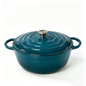 Pentola Olandese in Smalto da 4,32L con Doppio Manico, Antiaderente, Resistente, Casseruola Profonda, Adatta per Induzione e Forno, in Ghisa Smaltata - Product Image 4