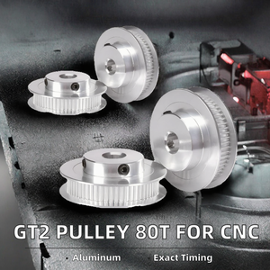 Polea de Aluminio Sy GT2 de 80 Dientes, Diámetro Interior de 6/6.35/8/10/12/12.7mm, Ancho de 10mm, Correa Dentada 2GT OEM para Impresora 3D CNC - Product Image 2