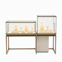 Vitrines à bijoux en acrylique avec combinaison de couleurs personnalisable pour salles d'exposition d'entreprises, bijouteries, boutiques de luxe