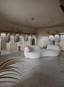 Modern Foldable <strong>Rotating</strong> Custom Clothing <strong>Display</strong> Furniture for Clothing Shop Interior Design - Product Image 2