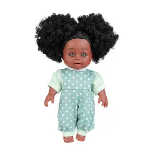 Großhandel OEM Vinyl Reborn Weiche Afro amerikaner Silikon Baby puppen 25cm Schwarz Reborn Rag Doll Für Kinder