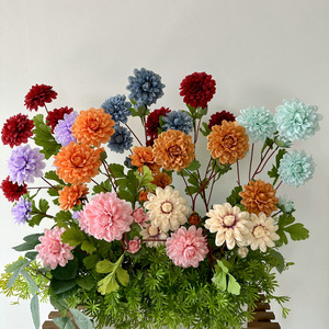 Bunga Krisan Ruyi Buatan 6 Tangkai untuk Dekorasi Jalan Menuju Aula Pernikahan, Dekorasi Rumah, Bunga Buatan - Product Image 2