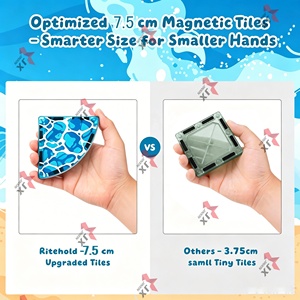 Nouveau Set de Jouets Éducatifs Magnétiques 3D STEM Tendance 2026 – Blocs de Construction Magnétiques <span class=keywords><strong>Fort</strong></span> Océanique Géant 7,5 cm pour Enfants - Product Image 5