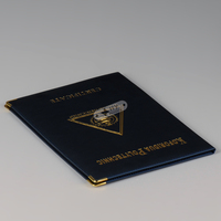 Portafolios de Presentación Personalizados de Cuero Sintético Tamaño A4 con Estampado en Caliente Dorado para Uso Educativo Escolar