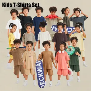 Set di abbigliamento Casual estivo per bambini per bambini per bambini, Set di t-shirt a manica corta, Set di 2 pezzi, abbigliamento personalizzato per bambini