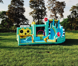 Obstáculo Deportes al aire libre Tobogán de agua inflable Trampolín inflable Castillo de salto para niños Casa hinchable Tobogán de agua - Product Image 2