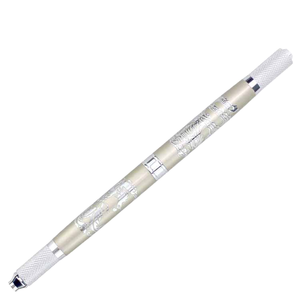 Stylo de microblading à double tête en aluminium, stylo de tatouage manuel avec lame ronde 7F - Product Image 4