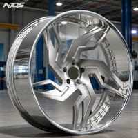 Jantes chromées NJQS, roues forgées concaves, capuchons Rucci AF