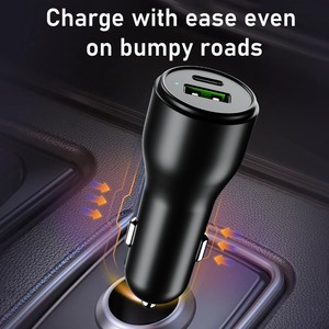 迷你 48W 车载充电器 12-24V PD QC3.0 快速充电 USB 车载充电器 2 个 Type-C 端口 紧凑型便携式车载充电器 - Product Image 4