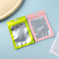 Papel de aluminio transparente Multicolor de un lado, Mylar, resellable, ZipLock, bolsas planas para productos de belleza