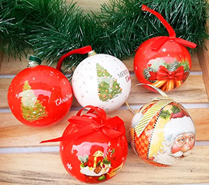 Customizable UV Printed Christmas Ball <b>Ornaments</b> Glass Material <b>Tree</b> <b>Ornaments</b> for Xmas Party for Home Decor Office Festivities - Product Image 5