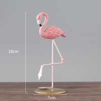 Décoration de la maison Style nordique flamant rose Figurine décoration de la maison fée jardin salon bureau fête de mariage ornement résine artisanat