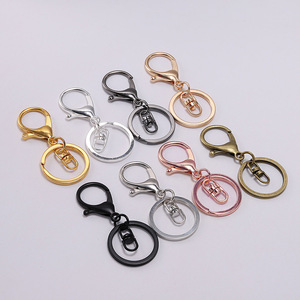 Llavero con cierre de langosta en forma de ocho, 30 mm, de aleación metálica, mosquetón, accesorios de joyería de moda, set DIY - Product Image 4