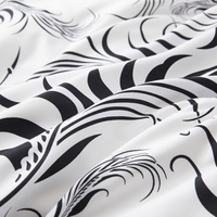 Ensemble de literie 3 pièces en microfibre polyester douce et chaude, imprimé style moderne, drap-housse et taie d'oreiller