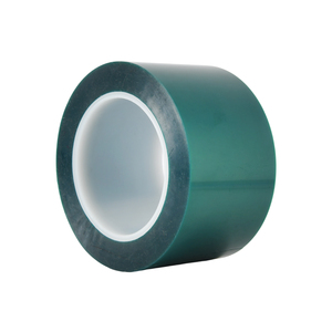 Caplugs 204 ℃ Película de PET de poliéster resistente al calor Cinta adhesiva de silicona Cinta adhesiva de poliéster verde para recubrimiento en polvo - Product Image 1
