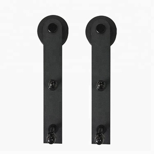 Dış mekan kullanımı için Modern iç ahşap kayan ambar kapısı silindirler uyumlu dayanıklı karbon çelik - Product Image 2