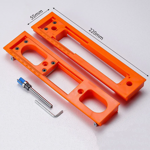 Piastra di guida per fresa a cerniera nascosta, modello per incisione per carpentieri, per l'installazione di cerniere 3D a scomparsa su telai di porte in legno - Product Image 4