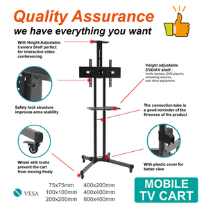 Móvil ajustable <span class=keywords><strong>soporte</strong></span> de <span class=keywords><strong>tv</strong></span> de montaje en exposición Pantalla de 32 "-70" supresor - Product Image 2