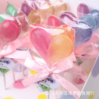 Sucette créative en forme de cœur Gradient Crystal 61 Snacks pour filles Sucre aromatisé aux fruits de grande valeur Certifié Halal