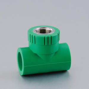 <span class=keywords><strong>Raccord</strong></span> en T en plastique PPR vert, raccords PPR, surface lisse, raccords de plomberie pour l'eau, en polyéthylène, type U - Product Image 4