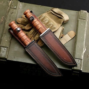 Couteau de poche tactique de haute qualité, personnalisable, manche en bois OEM, couteau de combat mercenaire, lame en acier inoxydable, DIY, garantie 1 an - Product Image 4