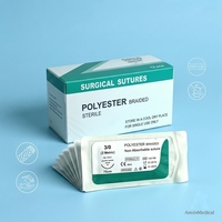 Fil de suture chirurgical en polyester tressé non résorbable à haute sécurité de nœud pour la vente en gros