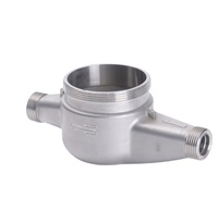 Corps de compteur d'eau en acier inoxydable OEM, fabrication par procédé de soudure à la cire perdue au silicat de silice, certifié ISO9001, pour la mesure de fluides en fonderie