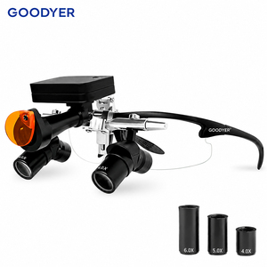 Loupes dentaires GOODYER avec lentilles magnétiques interchangeables <span class=keywords><strong>4X</strong></span> <span class=keywords><strong>5X</strong></span> 6X, distance de travail, filtre multicolore, certifiées CE - Product Image 1