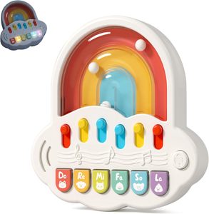 Jouet <span class=keywords><strong>de</strong></span> <span class=keywords><strong>piano</strong></span> pour bébé 2-en-1, jouet <span class=keywords><strong>de</strong></span> <span class=keywords><strong>piano</strong></span> musical avec jeu <span class=keywords><strong>de</strong></span> billes, jouet sensoriel <span class=keywords><strong>de</strong></span> développement pour nourrissons et tout-petits - Product Image 1