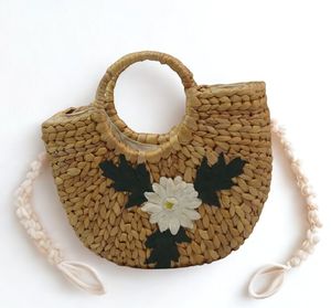 กระเป๋าหิ้วน้ำหนักเบาทำจากผักตบชวาแบบเวียดนาม งานฝีมือทอมือแบบดั้งเดิม เหมาะสำหรับใส่ของช้อปปิ้ง ของที่ระลึก ร้านค้าส่งออกต่างประเทศ - Product Image 1